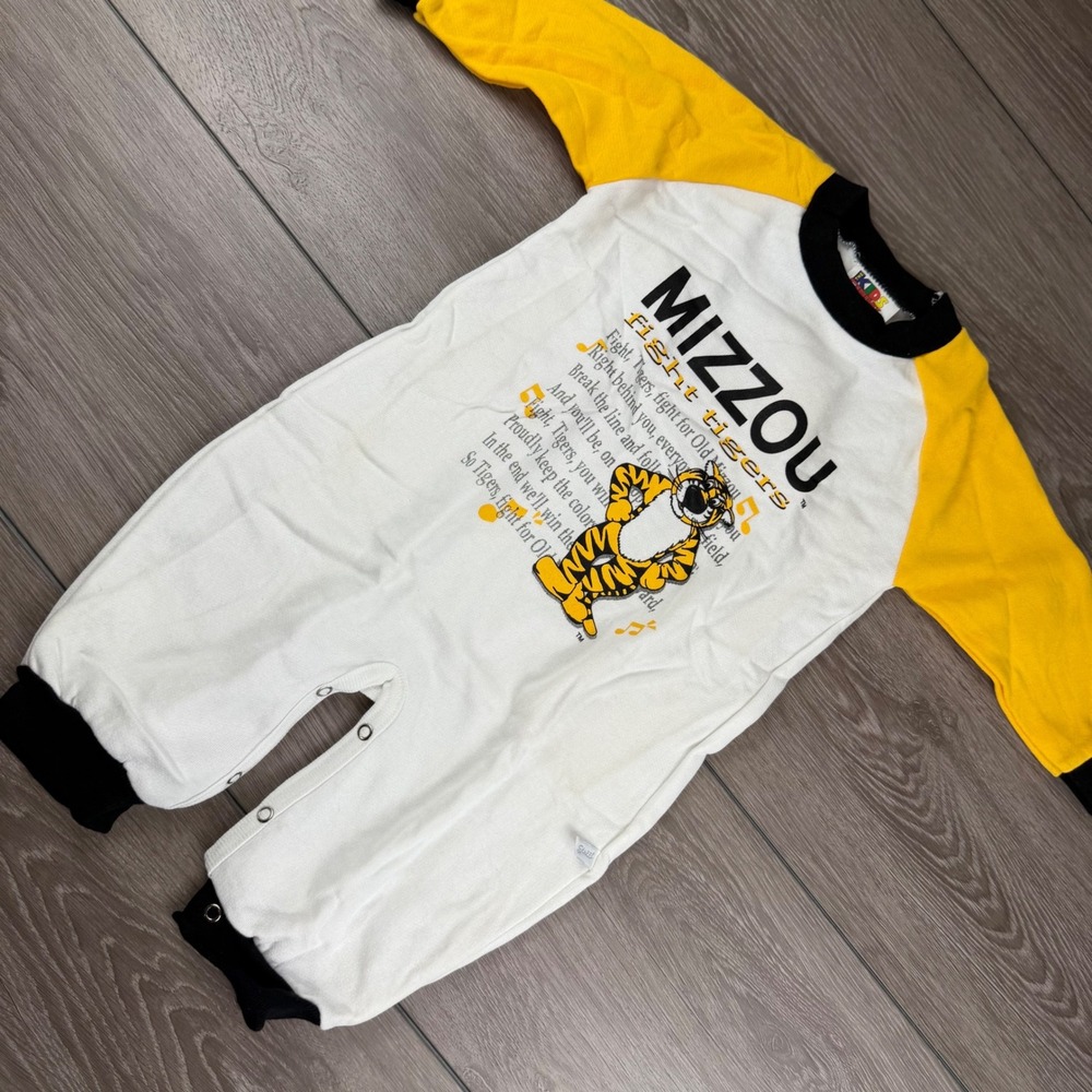 Third Street Kids Missouri Tigers Mizzou Romper Song White Gold 18M